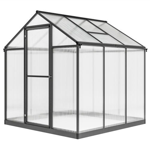 Outsunny Garden – Panneau en polycarbonate Greenhouse Plantes Croissance Fleur, cadre froid portatif extérieur, maison chaude, extérieur, cadre en al