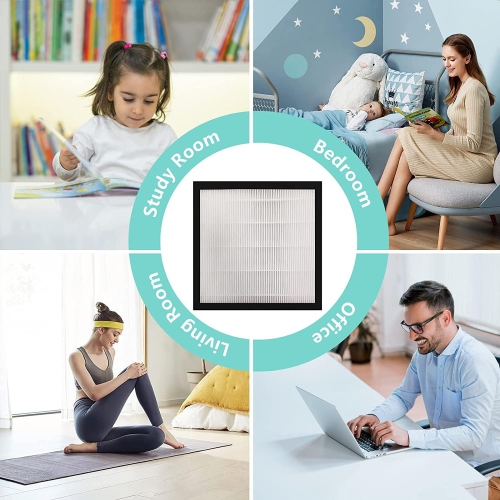 Filtre de rechange HEPA véritable VEWIOR, purificateur d'air A3 compatible, filtre HEPA véritable H13 pour purificateur d'air A3, paquet de 1