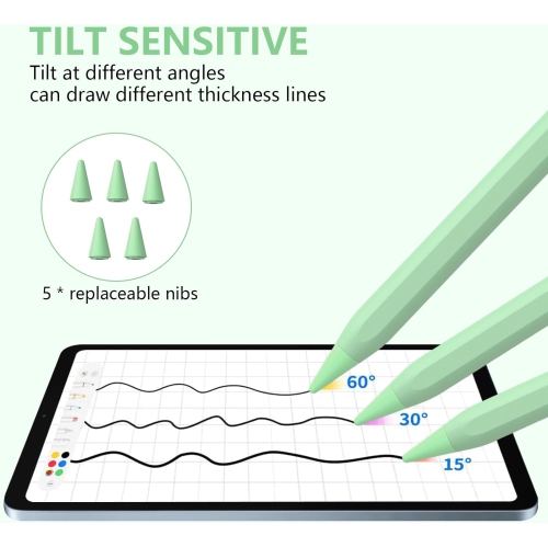 Stylus Pen for iPad, Active Pencil for Apple iPad 10th/9th/8th/7th/6th Generation, iPad Pro 11/12.9 inch, iPad Air 5th/4th/3th Gen, Green