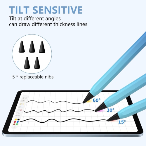 Stylus Pen for iPad, Active Pencil for Apple iPad 10th/9th/8th/7th/6th Generation, iPad Pro 11/12.9 inch, iPad Air 5th/4th/3th Gen, Gradient Blue