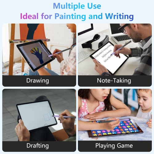 Stylus Pen for iPad, Active Pencil for Apple iPad 10th/9th/8th/7th/6th Generation, iPad Pro 11/12.9 inch, iPad Air 5th/4th/3th Gen, Black and Purple