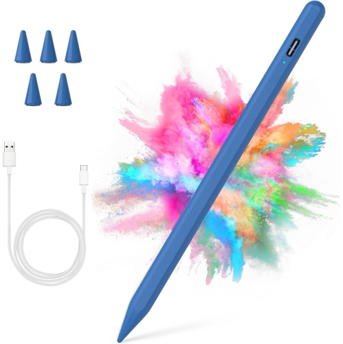 Stylus Pen for iPad, Active Pencil for Apple iPad 10th/9th/8th/7th/6th Generation, iPad Pro 11/12.9 inch, iPad Air 5th/4th/3th Gen, Navy Blue