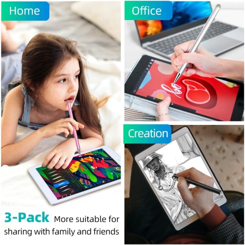 Stylet pour écran tactile, stylet capacitif pour iPad, iPhone Android, téléphone de Samsung, disque pour tablette, styliste, stylet magnétique