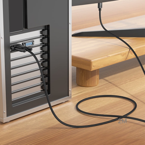 HDMI to VGA cable for PC, desktop, laptop, computer, monitor, projector, HDTV, Raspberry Pi, Roku, male to male US12 Hoco 1M