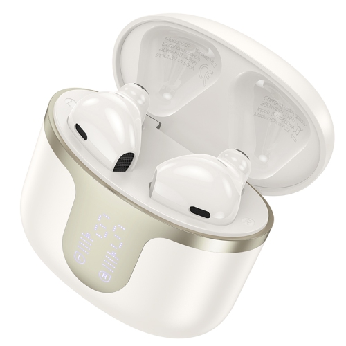 HOCO  Eq7 Wireless Headphones With Charging Case Earphones With 35H Playback Tws Earbuds - Milky In White