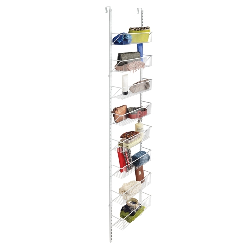ClosetMaid – Organisateur de panier à 8 niveaux pour porte et mur à 97535 niveaux, 18&nbsp;po, blanc