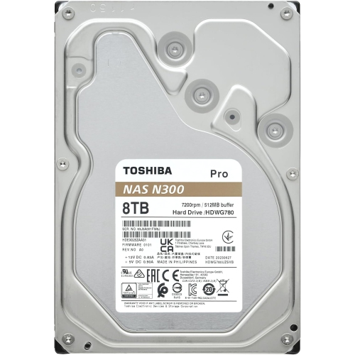 Disque dur interne N300 PRO 8&nbsp;To de 3,5&nbsp;po de Toshiba - Charge de travail maximale 300&nbsp;To/an CMR SATA 6&nbsp;Gb/s 7200&nbsp;tr/min