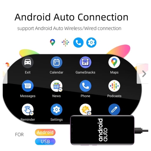 Chaîne stéréo d'auto à écran tactile rétractable de 7&nbsp;po avec CarPlay sans fil, Android Auto et caméra de recul