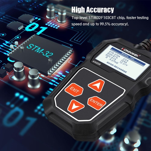12V Car Battery Tester, 100-2000 CCA Load Tester Automotive Alternator Tester Digital Auto Battery Analyzer Charging Cranking System Tester for Car