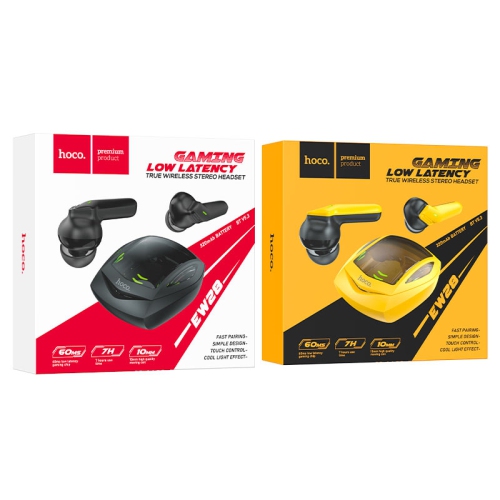 Hoco Ew28 Magic Sound True Wireless Bluetooth Gaming Headset in-Ear Tws Earphone - Yellow