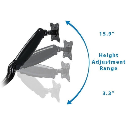 Support de bureau universel à deux bras à ressort à gaz DM-1327&nbsp;deniers de Boost Industries pour moniteurs et téléviseurs à écran plat de 13 à