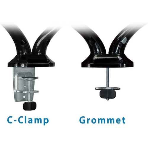 Support de bureau universel à deux bras à ressort à gaz DM-1327&nbsp;deniers de Boost Industries pour moniteurs et téléviseurs à écran plat de 13 à