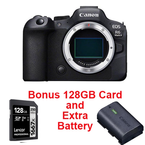 Canon EOS R6 Mark II Camera Body + Canon Extra battery + 128GB SD Card. Canon Canada Authorized