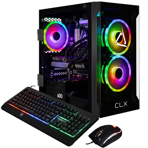 CLX SET Gaming PC - Liquid Cooled Intel Core i7 14700KF 3.4GHz 20-Core CPU, 32GB DDR5 Memory, RTX 4060 Ti 16GB GDDR6 Graphics, 1TB SSD, 4TB HDD,