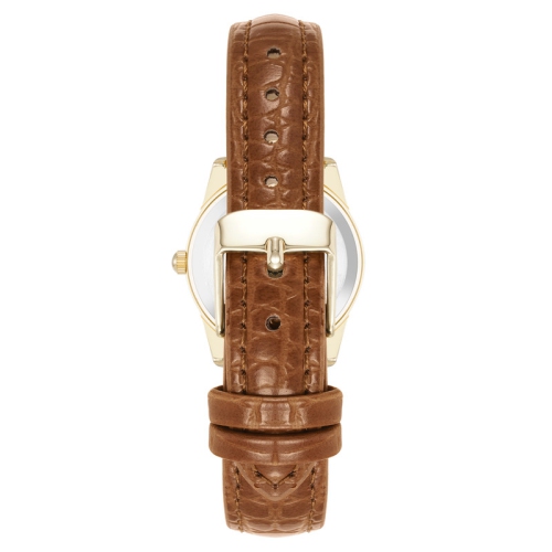 Montre 28 mm ronde pour femmes avec bracelet doré et bracelet champagne d'Anne Klein