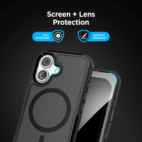 Étui-portefeuille pour iPhone 16 Plus; Couvercle protecteur pour téléphone et porte-carte magnétique élastique robuste (noir)