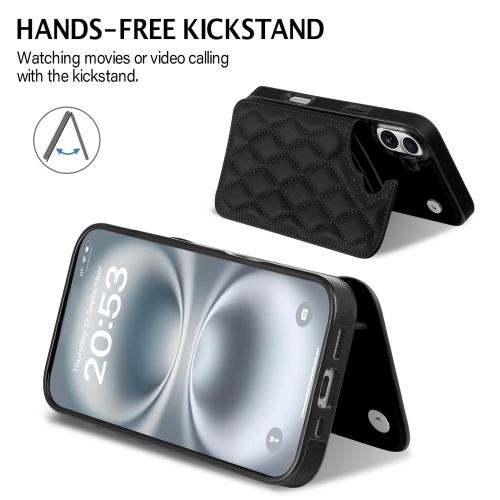 iPhone 16 Plus, Soft PU Leather Case with Card Holder Kickstand Slim Protective Flip Cover for iPhone 16 Plus 6.7 Inch