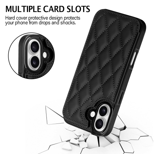 iPhone 16 Plus, Soft PU Leather Case with Card Holder Kickstand Slim Protective Flip Cover for iPhone 16 Plus 6.7 Inch