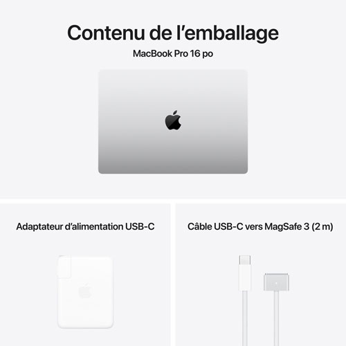 Apple MacBook Pro 16.2" - Silver (Apple M4 Pro / 24GB RAM / 512GB SSD) - French