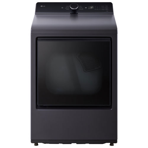 Image 1 of 2.. Open Box - LG 7.3 Cu. Ft. Ultra Large Capacity Electric Dryer - Matte Black - Scratch & Dent