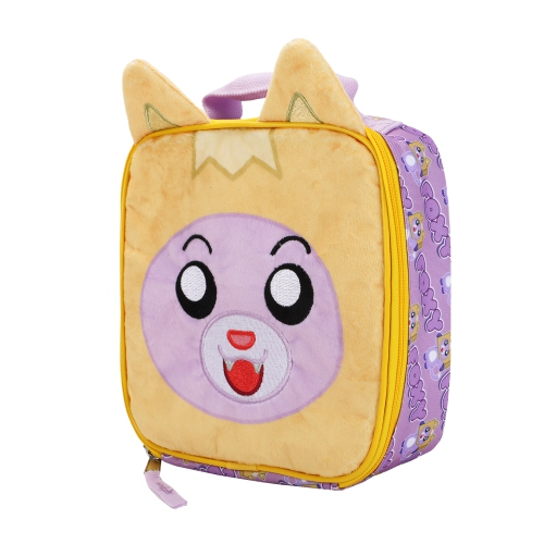 LankyBox Fuzzy Face 3-D Ears Kids Lunch Bag