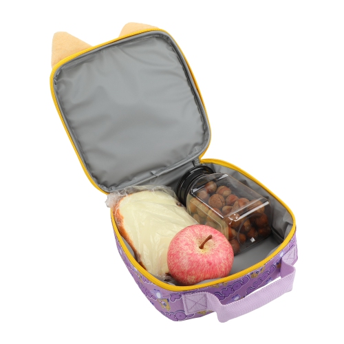 LankyBox Fuzzy Face 3-D Ears Kids Lunch Bag