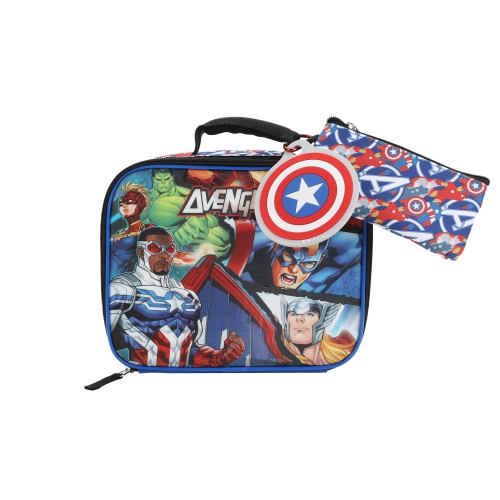 Marvel Avengers Kids 4 Piece Insulated Lunch Bag Set