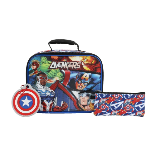 Marvel Avengers Kids 4 Piece Insulated Lunch Bag Set