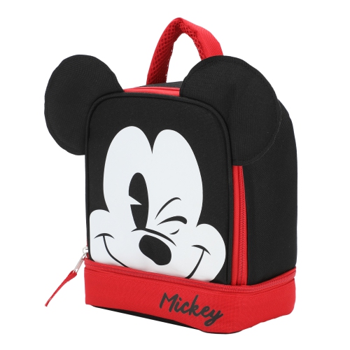 Mickey Mouse 3-D Ears Kids Dual Compartment Insulated Lunch Bag