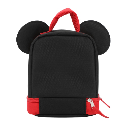 Mickey Mouse 3-D Ears Kids Dual Compartment Insulated Lunch Bag