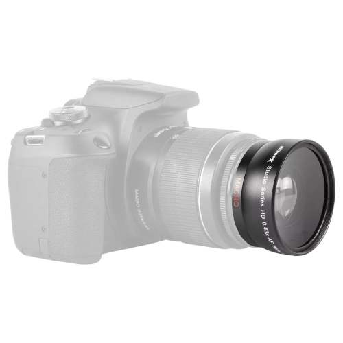 ULTIMAXX 40.5mm .43x Ultra Fast AF HD Wide Angle Lens for DSLR + Video Recording