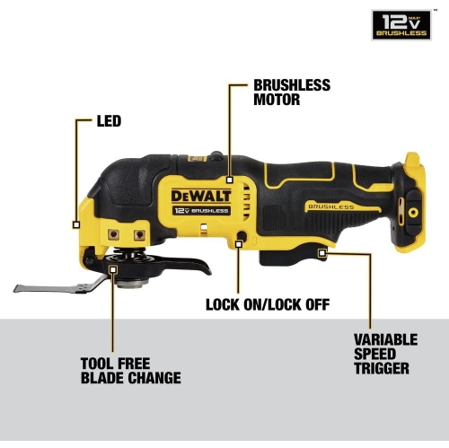 Outil oscillant compact sans balai DeWALT 12 V MAX XTREME (outil seulement)