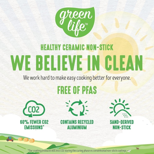 GreenLife Soft Grip Healthy Ceramic Nonstick, 16 Piece Cookware Pots and Pans Set, PFAS-Free, Dishwasher Safe, Soft Pink