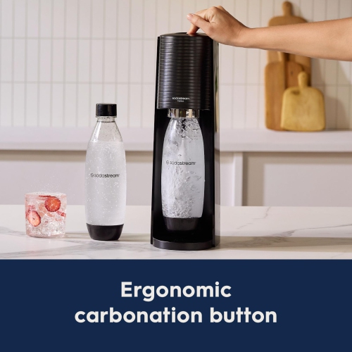 Ensemble avec machine à eau pétillante Terra de SodaStream, bleu vaporeux
