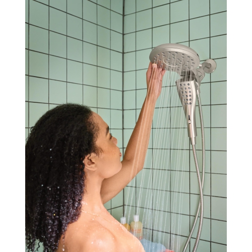 Moen Verso Spot Resist Brushed Nickel Handshower with Infiniti Dial, Magnetix Docking System and, 60" Hose, 220C2SRN