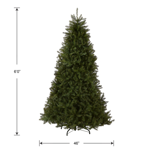 National Tree Company Artificial Full Christmas Tree, Green, Dunhill Fir, Includes Stand, 6 Feet,(DUH-60)