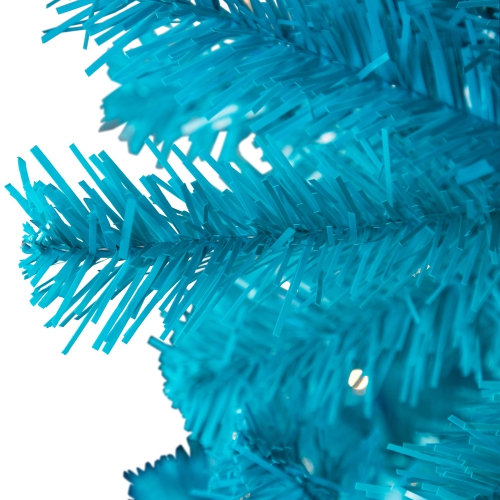 Pre-Lit Medium Pine Artificial Christmas Tree - 6' - Turquoise - Clear Lights