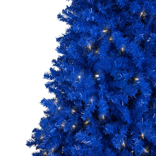 Pre-Lit Medium Pine Artificial Christmas Tree - 6' - Royal Blue - Clear Lights