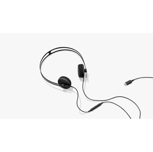 AIAIAI Tracks USB-C On Ear Headphones Adjustable Headband, Three-Button Controls with mic, Black