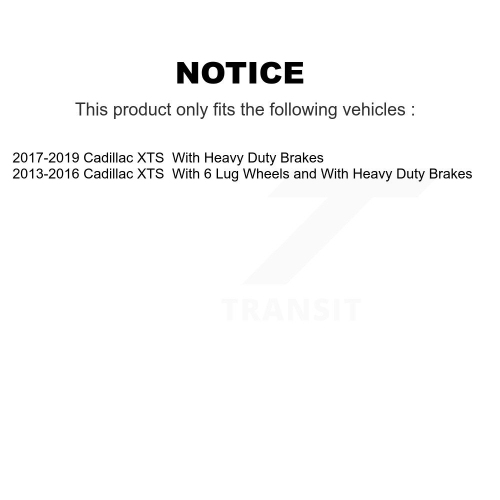 Rear Disc Brake Rotors Pair For Cadillac XTS K8-102510