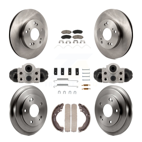 Disques de frein avant arrière Plaquettes en céramique et tambour pour Honda Civic K8C-103773