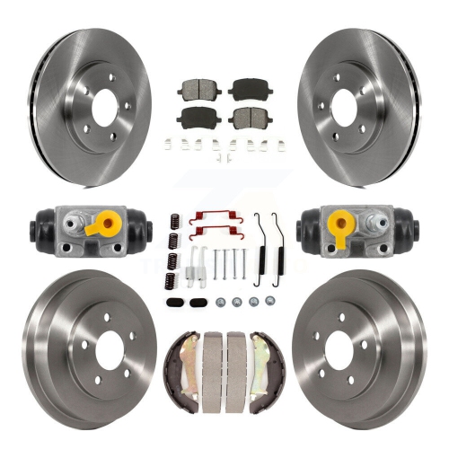 Front Rear Disc Brake Rotors Semi-Metallic Pads And Drum Kit For Chevrolet HHR K8S-104238