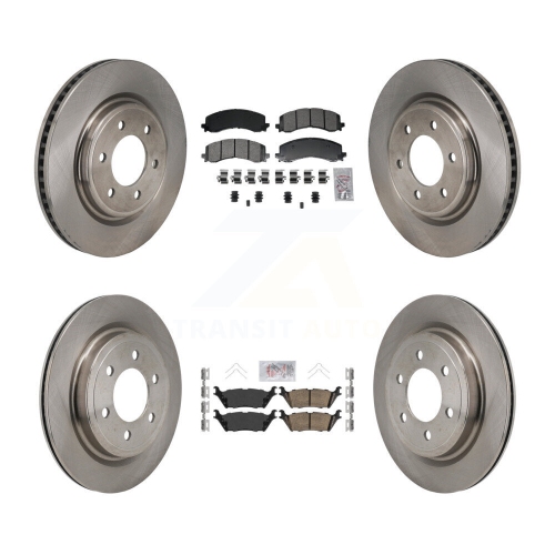 Ensemble de plaquettes en céramique avant semi-métalliques arrière et de disques de frein à disque pour Ford Expedition Lincoln, 8&nbsp;A-107785