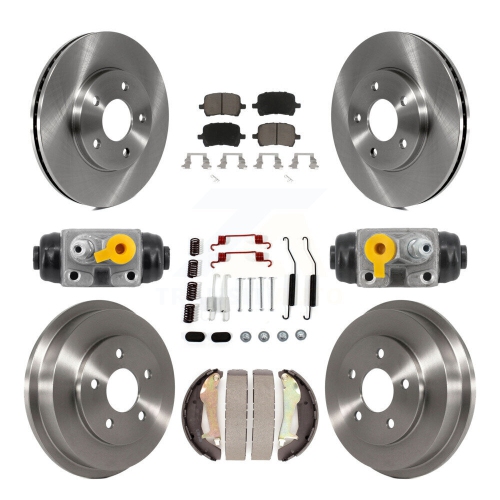 CMX  Front Rear Disc Brake Rotors Ceramic Pads And Drum Kit (9PC) for Chevrolet Hhr K8C-103801