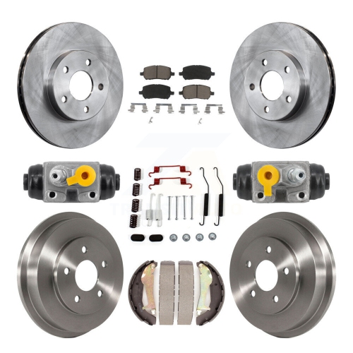 CMX  Front Rear Disc Brake Rotors Ceramic Pad & Drum Kit (9PC) for Chevrolet Cobalt Pontiac G5 K8C-103800
