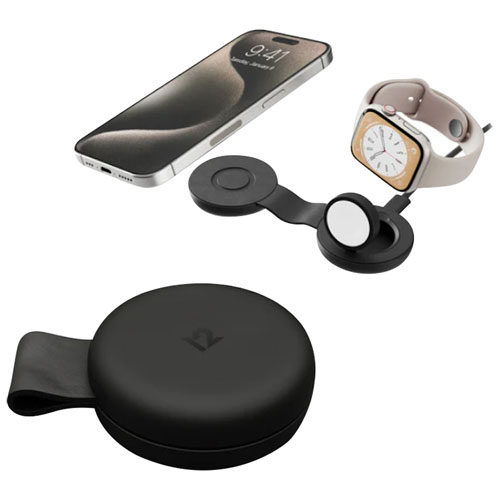 Chargeur sans fil 2-en-1 Butterfly SE Qi2 de Twelve South avec MagSafe - Noir