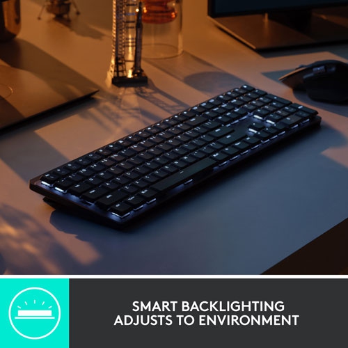 Brand New - Logitech MX Mechanical Wireless Full-size Backlit Tactile Keyboard - Graphite