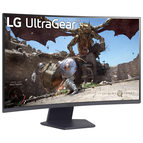 LG UltraGear 32" QHD 1440p 180Hz 1ms GTG Curved VA LED FreeSync Gaming Monitor - Purple Grey