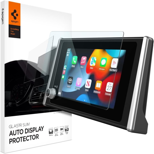 Spigen Tempered Glass Screen Protector [GlasTR Slim] designed for Toyota RAV4, Toyota Prius (2023/2024/2025) 8 inch Dashboard Touchscreen - Crystal