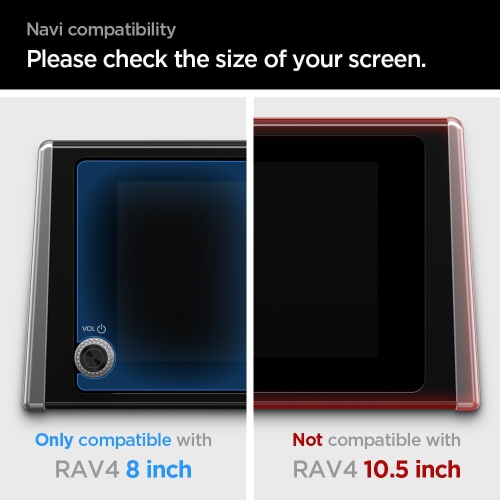 Spigen Tempered Glass Screen Protector [GlasTR Slim] designed for Toyota RAV4, Toyota Prius (2023/2024/2025) 8 inch Dashboard Touchscreen - Crystal